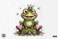 Summer Whimsical Frog PNG Clipart Product Image 1