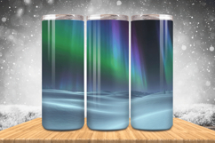 Winter Wonderland Snowflake PNG, Icy Tree 20oz Tumbler wrap Product Image 1