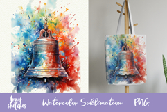 Liberty Bell Sublimation PNG Patriotic Clipart 4th of July Product Image 1