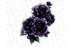 Gothic Floral PNG, Dark Aesthetic Flowers Clipart Print Product Image 3