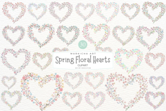 Spring Floral Hearts Frames Clipart Product Image 1