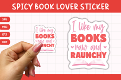 Printable Spicy Book Lover Sticker | I Like My Books Raw Product Image 1