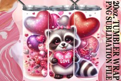 Bright Sublimation 20oz tumbler wrap, Valentines Product Image 1