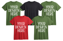 Christmas Family Matching Group T-Shirt Mockups | Holiday Fl Product Image 1