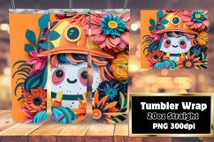 3D Halloween Tumbler Wrap for Fall Sublimation Design Product Image 1