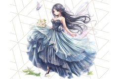 Gothic Fairy &amp; Potion Clipart, Dark Fantasy PNG Printable Product Image 3