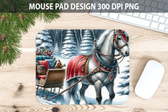 Horse Mouse pad Sublimation - Christmas Animal PNG Design Product Image 1