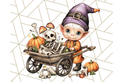 Spooky Gnome Village Clipart PNG Halloween Png Product Image 3