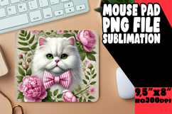 cheerful mouse pad Inspirational PNG, Cute Cat Product Image 1