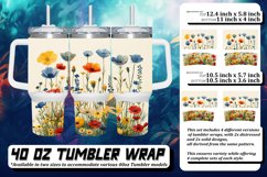 Meadow Beauty Watercolor Tumbler Wrap Product Image 1