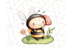 Adorable Bee Clipart PNG, Kawaii Bumblebee Illustrations Product Image 3