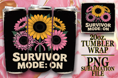 Uplifting Vibes 20oz tumbler wrap, Breast Cancer Product Image 1