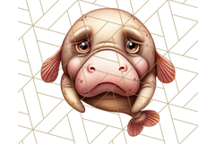 Adorable Angry Animals Clipart PNG, Cute Moody Faces Png Product Image 3