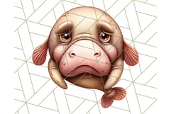 Adorable Angry Animals Clipart PNG, Cute Moody Faces Png Product Image 3