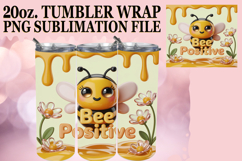Heartfelt dreams 20oz tumbler wrap, Bee Quote Product Image 1