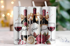 Thankful Grateful Blessed Tumbler Wrap | Sublimation Product Image 1