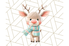 Coral and Aqua Christmas Clipart PNG, Pastel Holiday Art Product Image 3