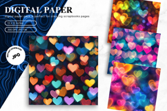 Heart Valentines Background Love Wallpaper Bokeh Backdrop_47 Product Image 1