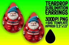 Holiday 3D Santa Claus Teardrop Earrings for Keychain Product Image 1