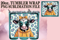 JOYFUL ESCAPES 20oz TUMBLER WRAP, Cute Cow Product Image 1