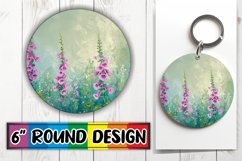 Sublimation Floral Circle Design Vibrant Petals Product Image 1