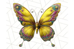 Metallic Butterfly Clipart PNG Clipart, Vibrant Butterfly Product Image 3