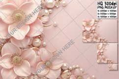 Pearl-Encrusted Blossom Bliss: Elegant Backdrop Product Image 1