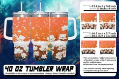 Glittery Floral Leopard Tumbler Design 40oz Product Image 1