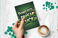 Powered by Irish Luck St Patrick’s Day Greeting Card PNG Sub Product Image 1