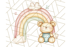Pastel Plushie Rainbow Clipart PNG, Nursery Baby Animals Png Product Image 3