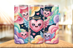 Valentine’s Day Kawaii Hearts Tumbler Wrap PNG Big Bundle Product Image 8