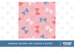 American 4th of July Patriotic Coquette Bow Seamless Pattern Product Image 2