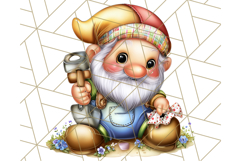 Gnomes at Work Clipart PNG, Cute Gnomes PNG Illustration Product Image 3