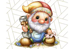 Gnomes at Work Clipart PNG, Cute Gnomes PNG Illustration Product Image 3