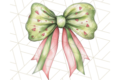 Watercolor Summer Bow Clipart PNG, Coquette Bright Bow Png Product Image 3
