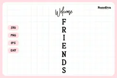 Porch Sign Saying SVG | Welcome Friends Product Image 3