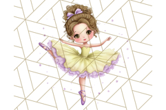 Ballerina Clipart PNG, Cute Ballet Girl Illustration Art Product Image 3
