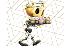 Quirky Skeleton Clipart PNG, Funny Halloween Bones Art Product Image 3