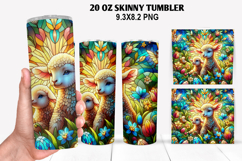 Lamb Skinny Tumbler 20oz Wrap Design, Easter Tumbler PNG Product Image 1