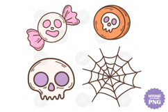Coquette Girly Halloween Pumpkin Pink Bow Clipart PNG Bundle Product Image 28