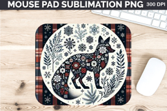 Watercolor Fox stock Mouse Pad Sublimation - Christmas PNG Product Image 1