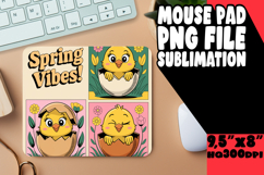 VIBRANT MOUSE PAD SUBLIMATION PNG, Cute Easter Product Image 1