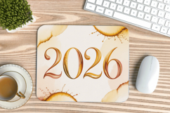 Happy New Year PNG Mouse Pad,Festive New Year's Eve 2026 PNG Product Image 1