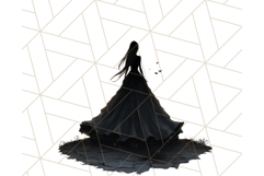 Dark Enchanted Princesses, Gothic Fairy Tale Clipart PNG Product Image 3
