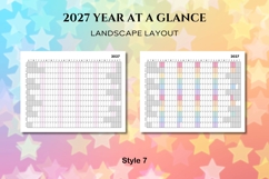 2027 Yearly at a Glance - Canva Template Product Image 9