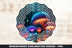 Mushroom Wind Spinner Sublimation Design Product Image 1