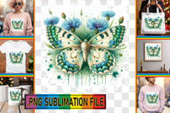 Stylish TSHIRT Designs PNG, Butterfly Product Image 1