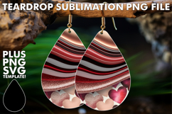 Modern Teardrop Earrings Art PNG, Pattern Product Image 1