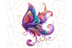 Colorful Butterfly Clipart PNG Clipart, Rainbow Butterfly Product Image 3