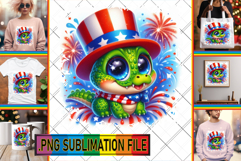 Cheerful TSHIRT Art PNG, USA Animals Product Image 1